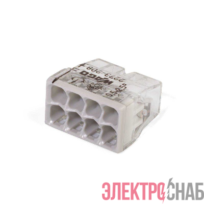 Клемма 8-и проводная 8х(0.5-2.5мм) для распред. коробки (без пасты) WAGO 2273-208