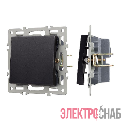 Механизм выключателя одноклавишный проходной SWT-MKP1-PL-BK (250В 16А) Arlight 043715