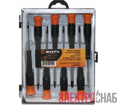 Набор отверток для точных работ НОТ 8 Вихрь 73/6/2/12
