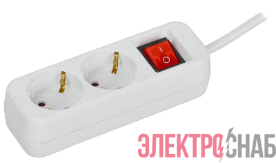 Удлинитель 2х3м 10А У02К ПВС 3х1 бел. UMA IEK UM-YP10-10-02-03-ZK-K01