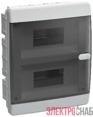 Корпус ЩРВ-П-18 UNION Compact IP41 черн. прозр. дверь пластик. IEK UIC-KP12-V-18-41-K01