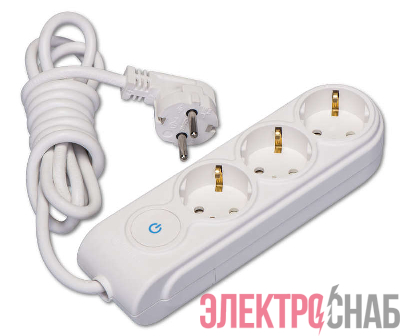 Удлинитель 3х5м с заземл. 16А IP20 ПВС 3х1.5 с выкл. защ. шторки Makel N3310064