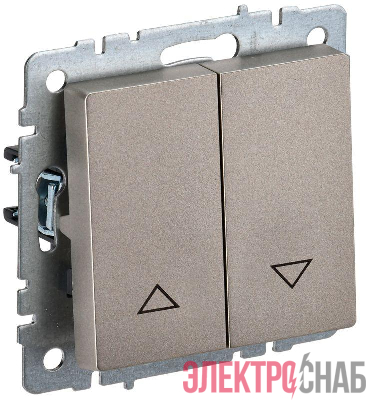 Выключатель жалюзи СП BRITE ВС10-1-5-БрШ 10А механизм шампань IEK BR-V15-0-10-K37