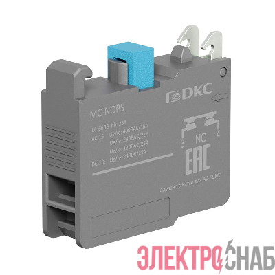 Блок контактный с клеммными зажимами под винт нормально-открытый DKC MC-NOPS