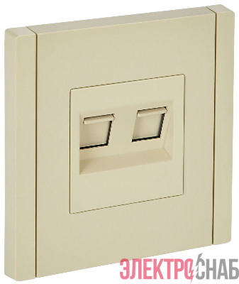 Розетка 2-м RJ11+RJ45 кат.5E FORTE&PIANO FP435 ваниль IEK FP-KT20-O-1-K10