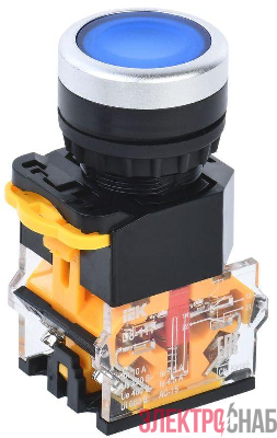 Кнопка D8-11T d22мм 1НО+1НЗ с фиксацией син. IEK BBT30-11T-3-21-K07
