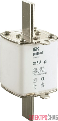 Вставка плавкая ППНИ-37 315А габарит 2 IEK DPP40-315