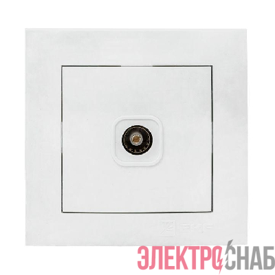 Розетка телевизионная TV 1-м Валенсия 5-862МГц 75Ом бел. PROxima EKF EWA00-027-10