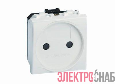 Розетка 1-м СП 2мод. Brava 16А IP20 без заземл. защ. шторки сл. кость DKC 75483S