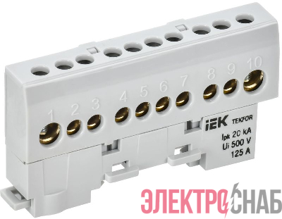 Шина L "фаза" изол. на универс. держ. 8х12-10-Ср TEKFOR IEK TF-NN20-10-KL-K03