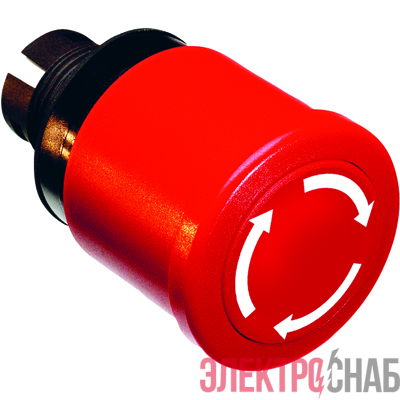 Кнопка красная MPMT3-10R  ГРИБОК с усиленной фиксацией  40мм отпускание поворотом 1SFA611510R1001