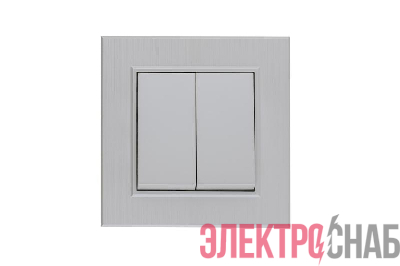 Выключатель 2-клав. Karea LINE STAR жемчуж. Makel 86100003