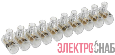 Зажим винтовой концевой изолированный КЗВИ 6.0кв.мм  (10х1) IEK UZVK-06-10