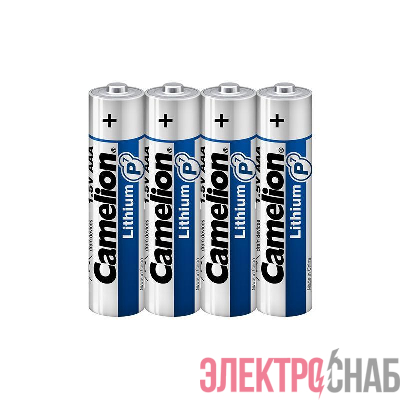 Элемент питания литиевый ААА/FR03 Lithium SP4 FR03-SP4 батарейка 1.5В (уп.4шт) Camelion 15242