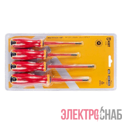 Набор диэлектрических отверток &&"Слим&&" НИО-2204 (уп.1шт) КВТ 88931
