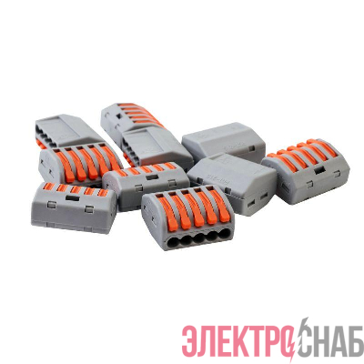 Клемма строительно-монтажная СМК 5 пр. до 4мм 32А 450 В 10шт V02-9W-222-415 сер. Volsten 15221