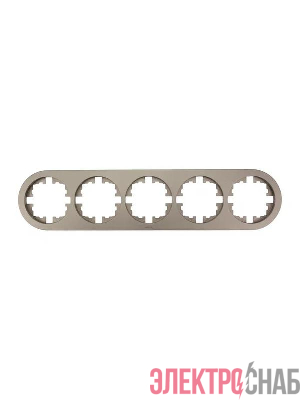 Рамка 5-м OSEN горизонт. круглая титан LEZARD 744-3700-150