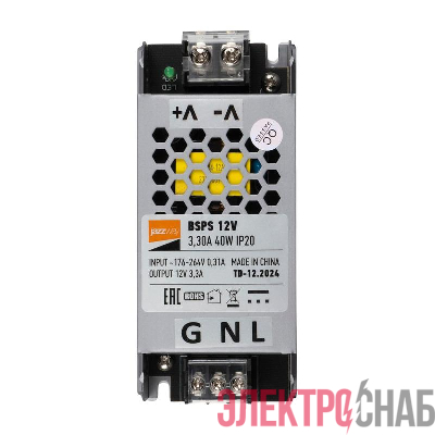 Блок питания для светодиод. ленты BSPS 12В 3.30А=40Вт IP20 JazzWay 5062122