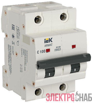 Выключатель автоматический модульный 2п C 100А M10H ARMAT IEK AR-M10H-2-C100