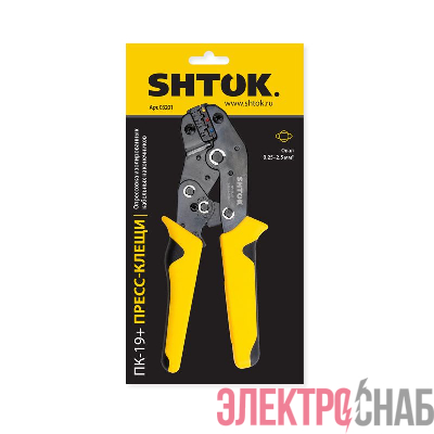 Пресс-клещи ПК-19+ матрица профиль овал 0.25-2.5кв.мм (03201) SHTOK 376184