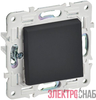 Выключатель 1-кл. SKANDY 10А SK-V01G графит IEK SK-V10-0-10-K53