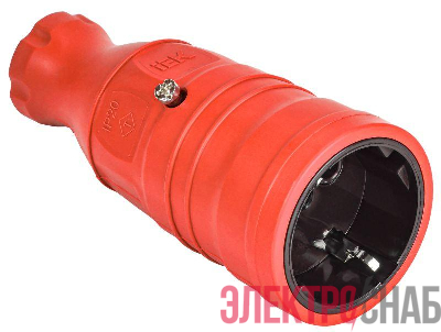 Розетка переносная OMEGA РБп14-1-0м IP20 красн. IEK OM-KR20-16-20-P1-00-K04