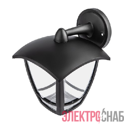 Светильник светодиодный садово-парковый ДБУ 07-8-002 Дели 2 8Вт 3000К IP44 4 гранный настенный черн. Эра Б0064297