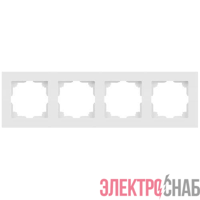 Рамка 4-м СП Accent 6-504-01М бел. матов. Intro Б0063759