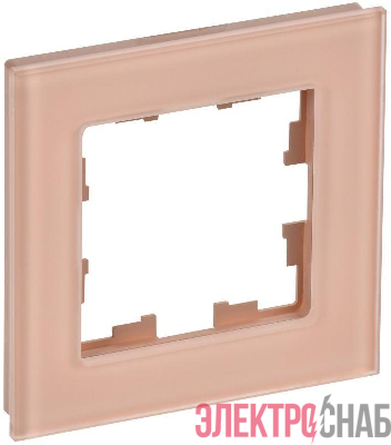 Рамка 1-м BRITE РУ-1-2-БрП стекло перс. матов. IEK BR-M12-G-31-K96