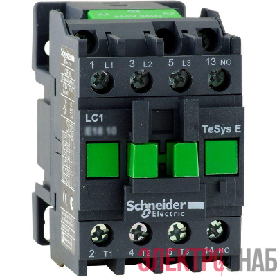 Контактор TeSys E 3п 12А кат. 380В AC 1НО AC-3 SchE LC1E1210Q5