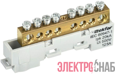 Шина L "фаза" неизол. на универс. держ. 8х12-8-Ср TEKFOR IEK TF-NN20-08-DL-K03