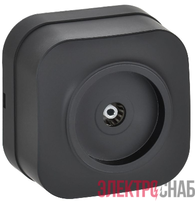 Розетка телевизионная TV 1-м ОП GLORY РТВ20-ХЧм черн. матов. IEK EAH10-K02M