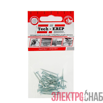 Шуруп универсальный 3.0х30 с потайной головкой цинк. (пакет) (уп.25шт) Tech-Krep/Zitar 102412