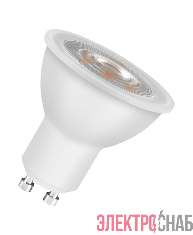 Лампа светодиодная LED STAR PAR16 4W/830 (замена 50Вт) 4Вт 3000К тепл. бел. GU10 370лм 220-240В прозр. пласт. OSRAM 4058075134843