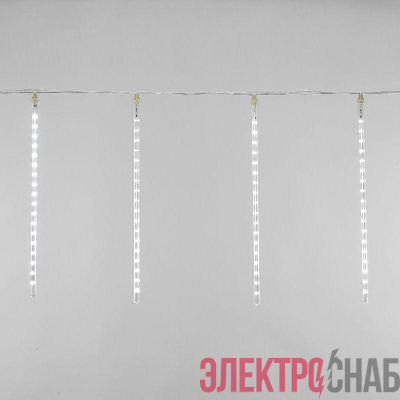 Гирлянда светодиодная "Тающие сосульки" 3.5м 8шт х50см шаг 50см 288LED бел. 3.6Вт 230В IP20 трансф. в компл. провод черн. Neon-Night 256-313-6