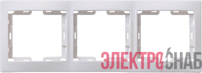 Рамка 3-м Кварта РГ-3-КБ горизонт. бел. IEK EMK30-K01-DM