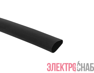Трубка термоусадочная ТУТк клеевая нг 24/6 черн. 1м (уп.10м) PROxima EKF tut4-k24-b