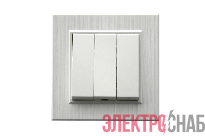 Выключатель 3-клав. 1 вход 3 выхода Karea LINE STAR жемчуж. Makel 86100091