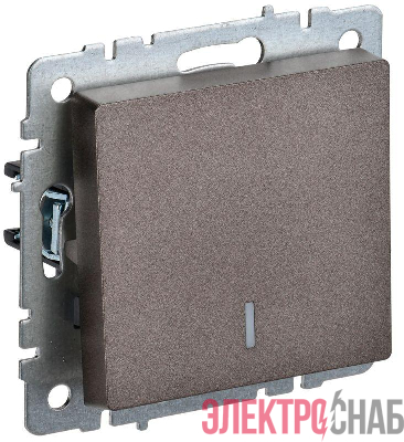Выключатель 1-кл. СП BRITE ВС10-1-1-БрТБ 10А с индик. механизм бронза IEK BR-V10-1-10-K45