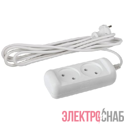 Удлинитель 2х1.5м без заземл. 10А IP20 U-2-1.5m-2х1 ПВС 2х1 Эра Б0028359