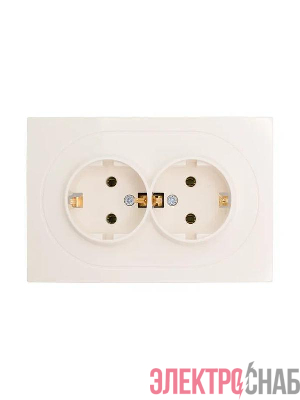 Розетка 2-м СП OSEN с заземл. ПБТ механизм сл. кость LEZARD 743-9000-127B