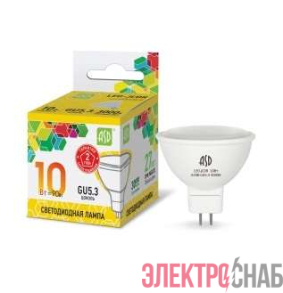 Лампа светодиодная LED-JCDR-std 10Вт 230В GU5.3 3000К 900Лм ASD 4690612015811