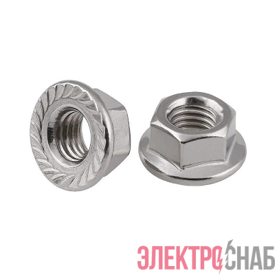 Гайка шестигранная с фланцем М10 DIN 6923 оцинк. (уп.18шт) Tech-Krep/Zitar 141610