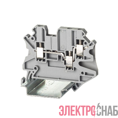 Клемма проходная винтовой зажим 3 точки подключения 2.5 кв.мм сер. DKC TUR-2.5-TWIN