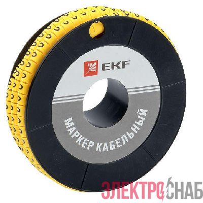 Маркер каб. 2.5кв.мм "0" (ЕС-1) (уп.1000шт) EKF plc-KM-2.5-0