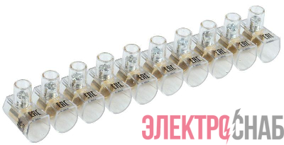 Зажим винтовой концевой изолированный КЗВИ 10 кв.мм (10х1) IEK UZVK-10-10