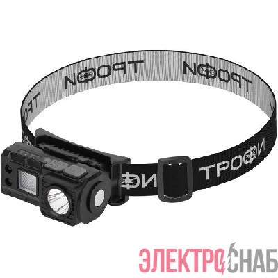Фонарь светодиодный налобный GA-102 аккумуляторный 3Вт сенсорное управление магнит клипса 5 режимов Трофи Б0069569