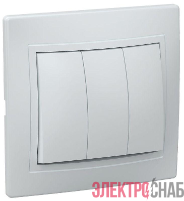 Выключатель 3-кл. СП Кварта 10А IP20 ВС10-3-0-ККм крем. GENERICA EVK30-K33-10-DM