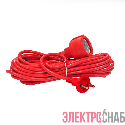 Удлинитель-шнур 1х10м без заземл. 10А IP20 2.2кВт ПВС 2х1 DOMTOK 2488