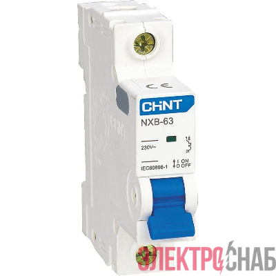 Выключатель автоматический модульный 1п B 1А 4.5кА NXB-63S (R) CHINT 296691